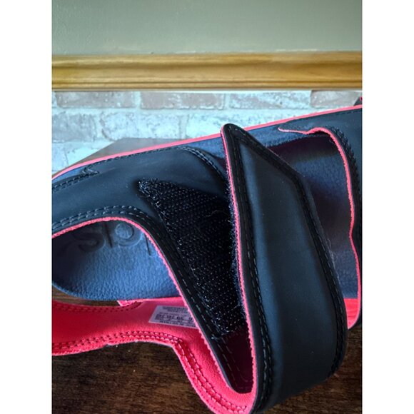 Adidas Womens Black & Pink Adjustable Sandals With Velcro Straps Size 7 - Picture 10 of 16
